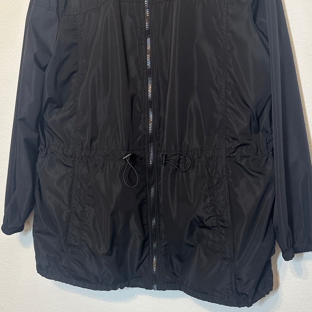 Old Navy Anorak Raincoat Women's Black Hooded Jacket XL - Picture 3 of 12
